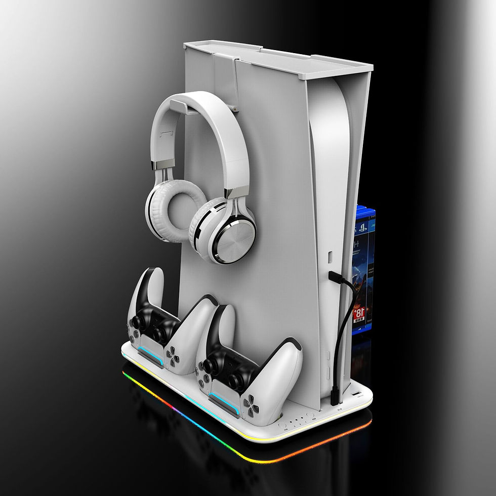 Thumbnail: PS5 Charging Dock with RGB Light for Controllers and Headset