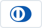 Blue and white Pravelo logo icon