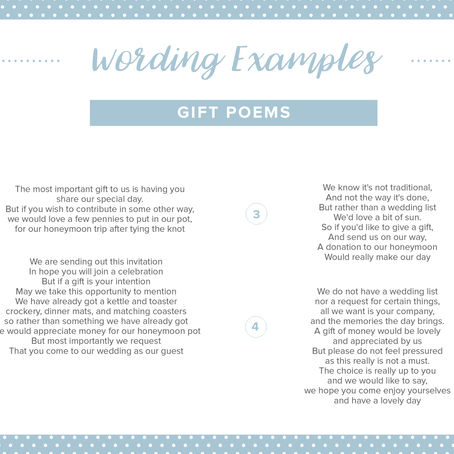 Gift Poem Examples