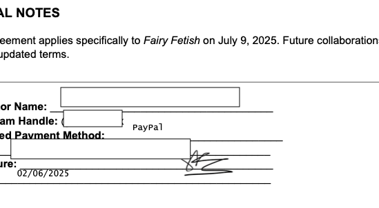signed contract by luna for workshop 