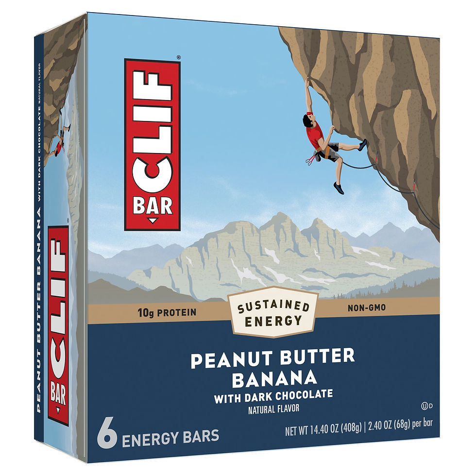 CLIF BAR - Peanut Butter Banana with Dark Chocolate Flavor - Made with Organic
