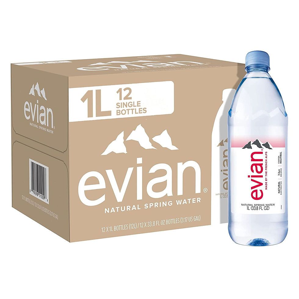 evian Natural Spring Water, Naturally Filtered Spring Water in Large Bottles, 33