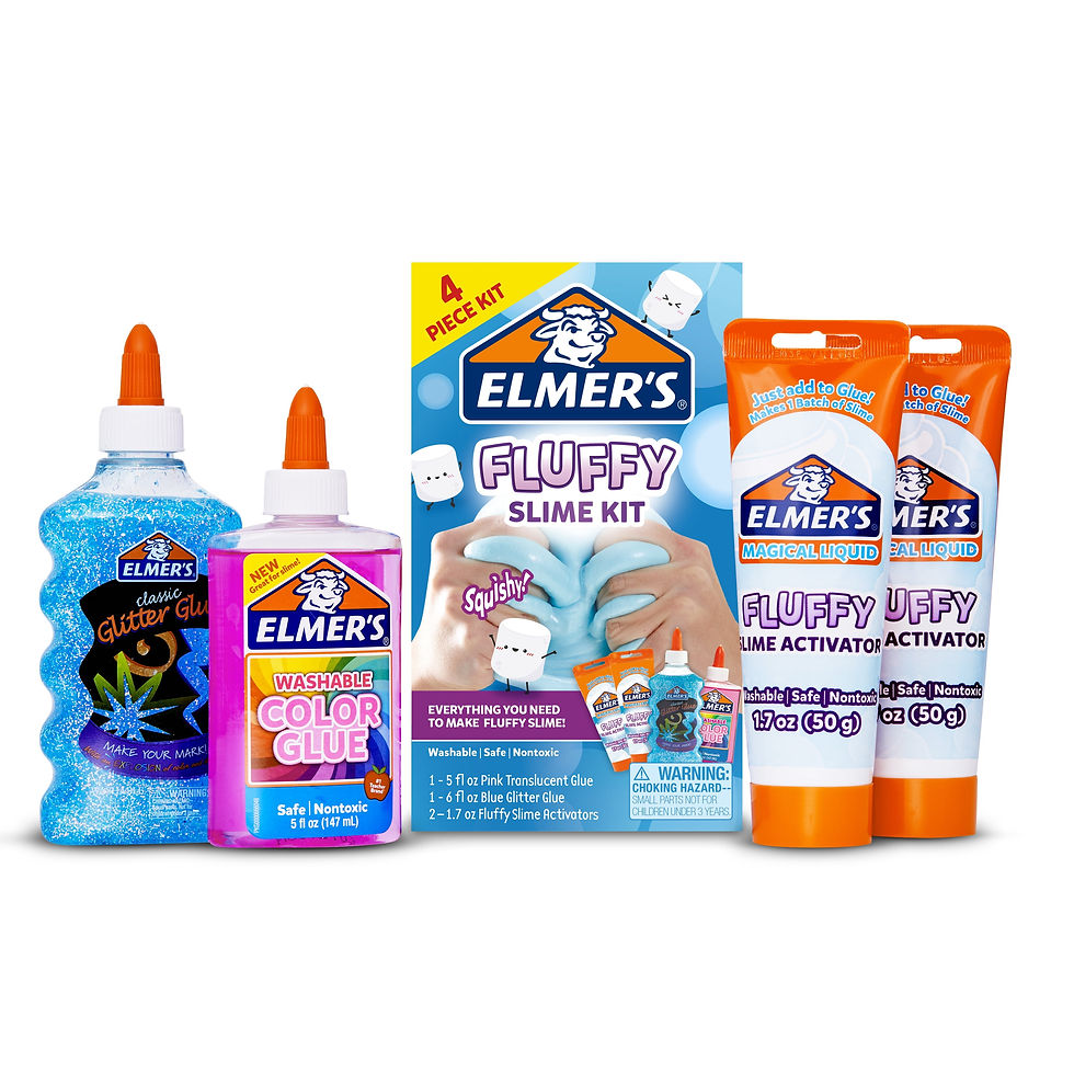 Elmer�s Fluffy Slime Kit, Includes Elmer�s Translucent Glue, Elmer�s Glitter Glu