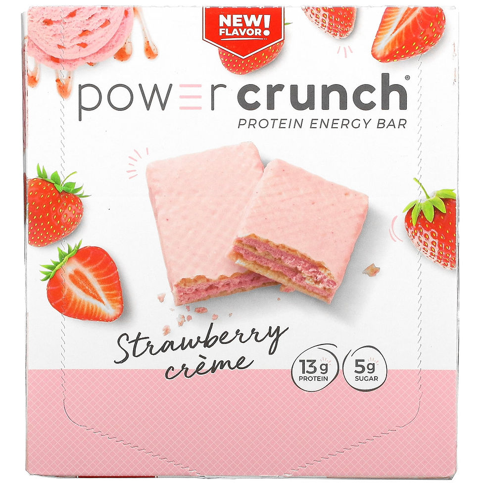 Power Crunch Protein Energy Bar, Strawberry Creme, 1.4 oz, 12 Count