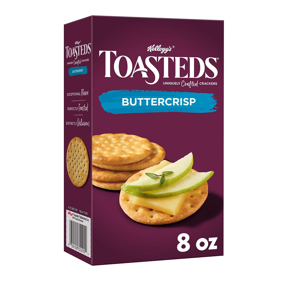 Toasteds Buttercrisp Crackers, Party Snacks, 8 oz
