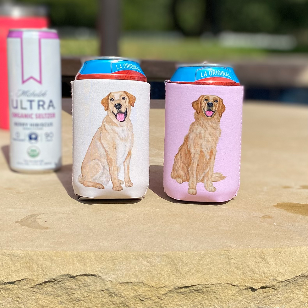 Thumbnail: Golden Retriever Koozies (Slim or Regular)