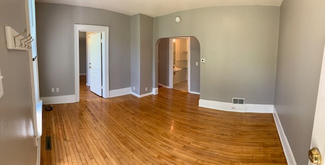 living room with wood flooring