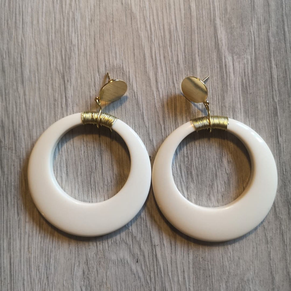 Miniature : ~ Boucles d'oreilles Type Créoles en résine ~