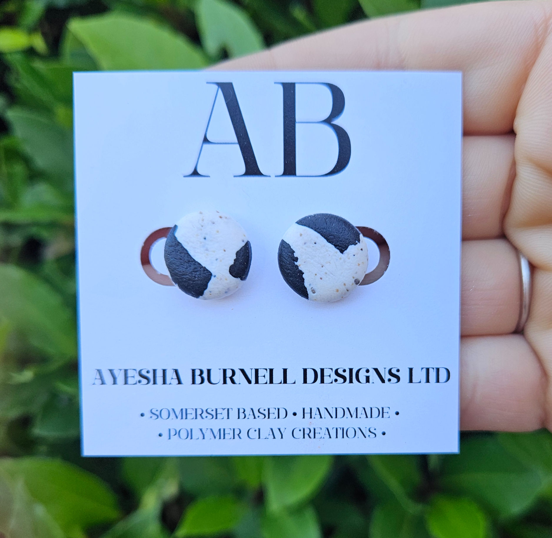 Large Cow Print Studs