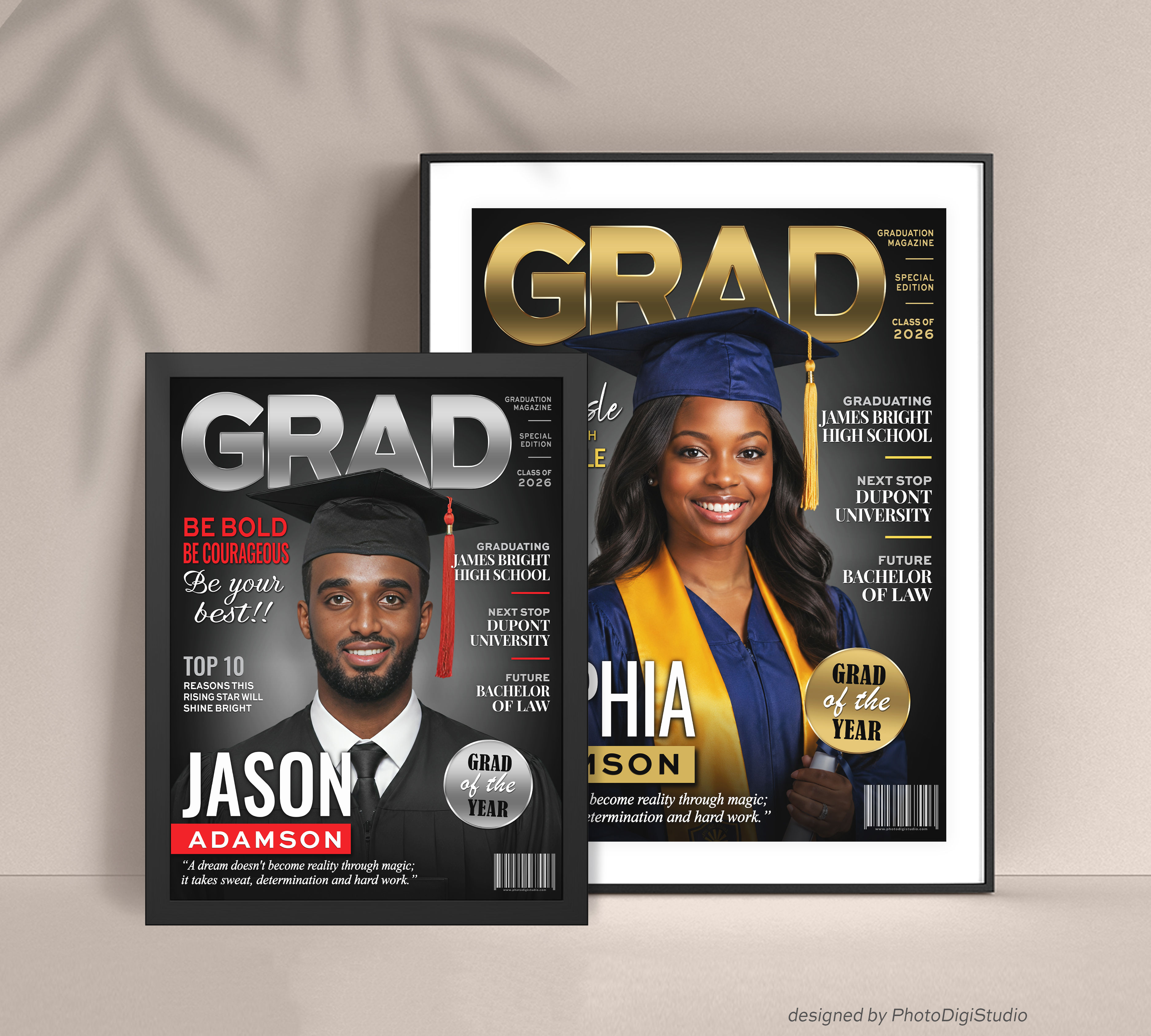 Custom Graduation Magazine Cover, Graduation Announcement Custom Graduation Gifts