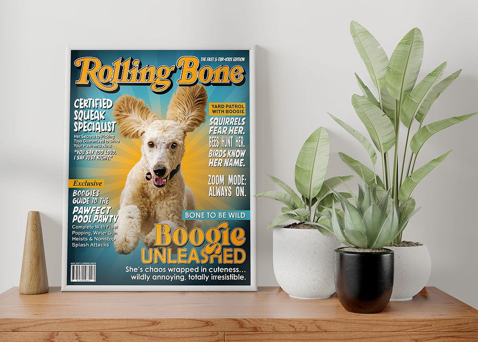 Thumbnail: Custom pet magazine cover displayed as unique dog mom or dog dad gift