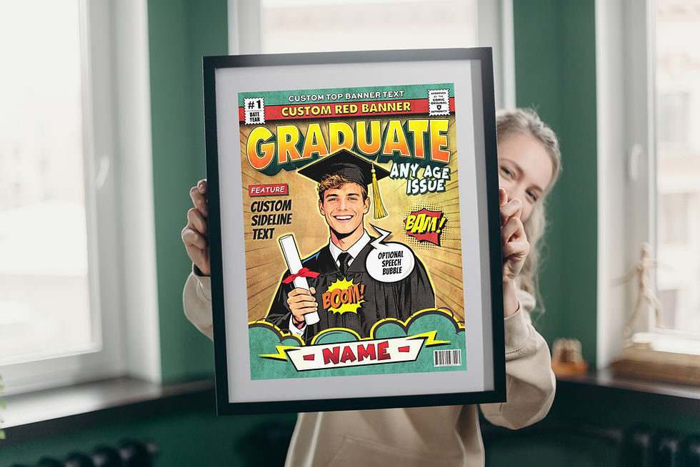 Thumbnail: Custom Graduate Comic Book Cover