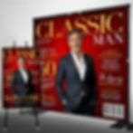 Classic Man Backdrop, Custom Birthday Magazine Backdrop Classic Man Welcome Sign