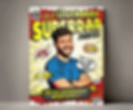 Personalized Fathers Day Gifts - dad comic book poster for Father’s Day featuring a superdad cartoon portrait