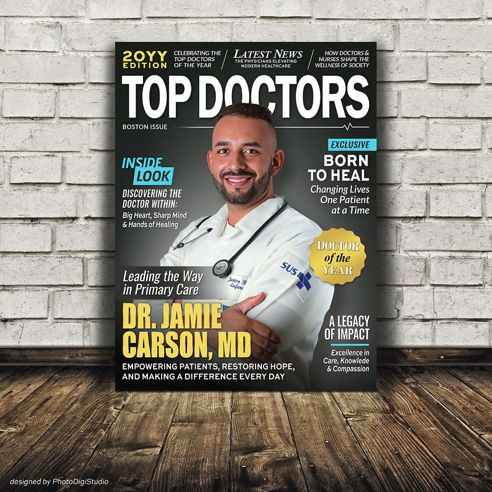Thumbnail: Custom Doctor Magazine Cover, Personalized Doctor Gift, Doctor of the Year Award