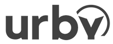Logotipo institucional da Urby em versão horizontal com fundo transparente. Escritório de arquitetura autoral de Lorena/SP