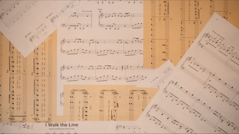 White Key Studios sheet music collection including I Walk the Line — brand film by Boda Studios Charleston SC