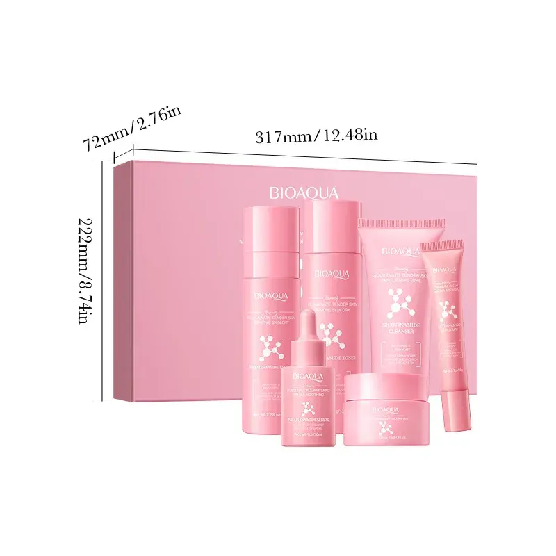 Thumbnail: OEM BIOAQUA Korean Skin Care Nicotinamide Whitening Moisturizing Set