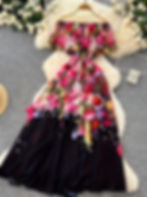 Off shoulder flower dress