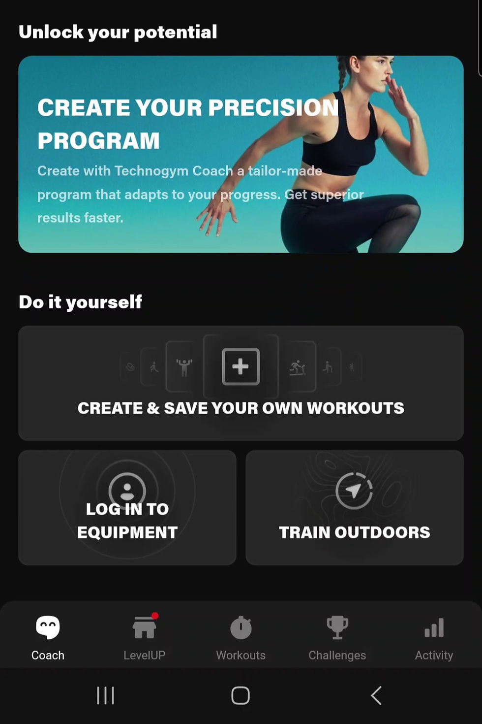 technogym precision program in app