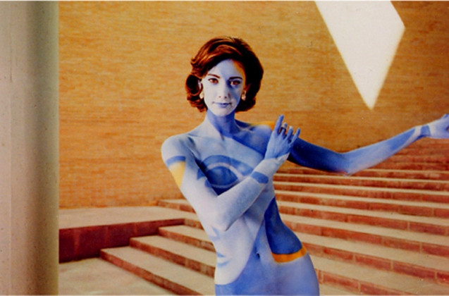 Picasso painted onto model's body for Citroën Picasso ad