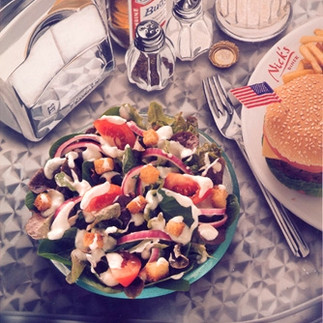 painted table setting for Ranch dressing ad