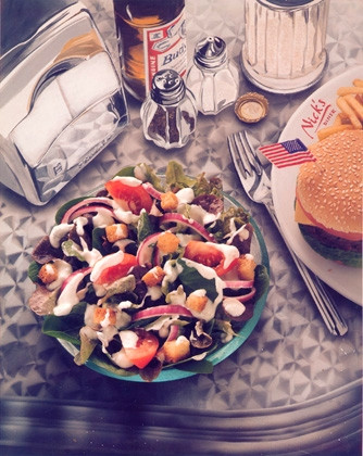 painted table setting for Ranch dressing ad
