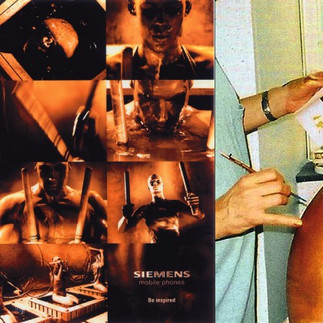 models painted in gold for Siemens ad