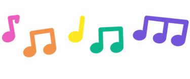 Another colourful music note.