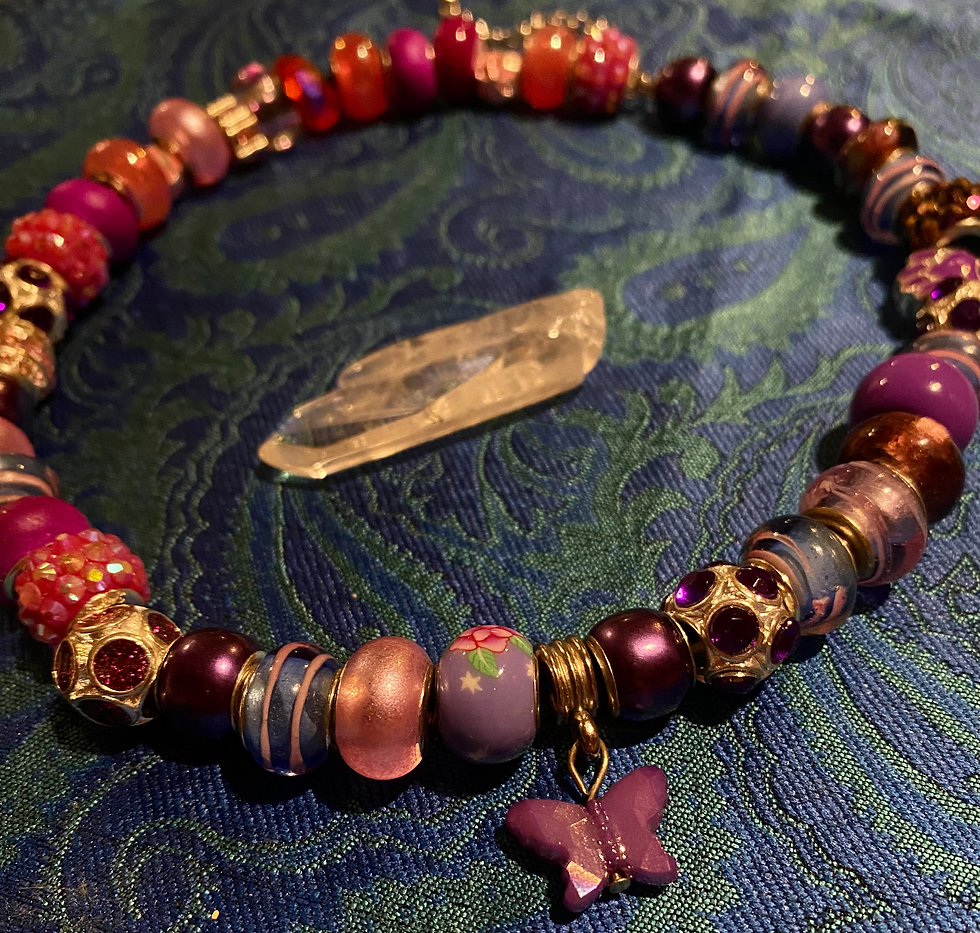Pink and Purple Chunky Necklace 