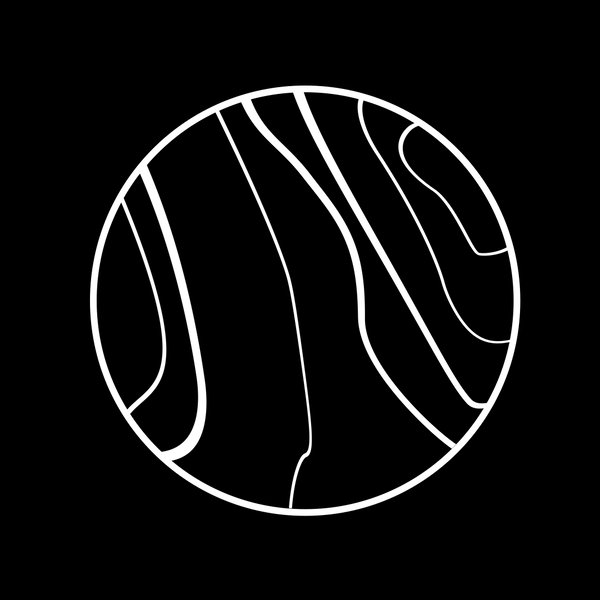 GIF of a circle rotating with a topography pattern.