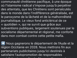 Le député RN de Narbonne menace l'abbaye publique de Lagrasse