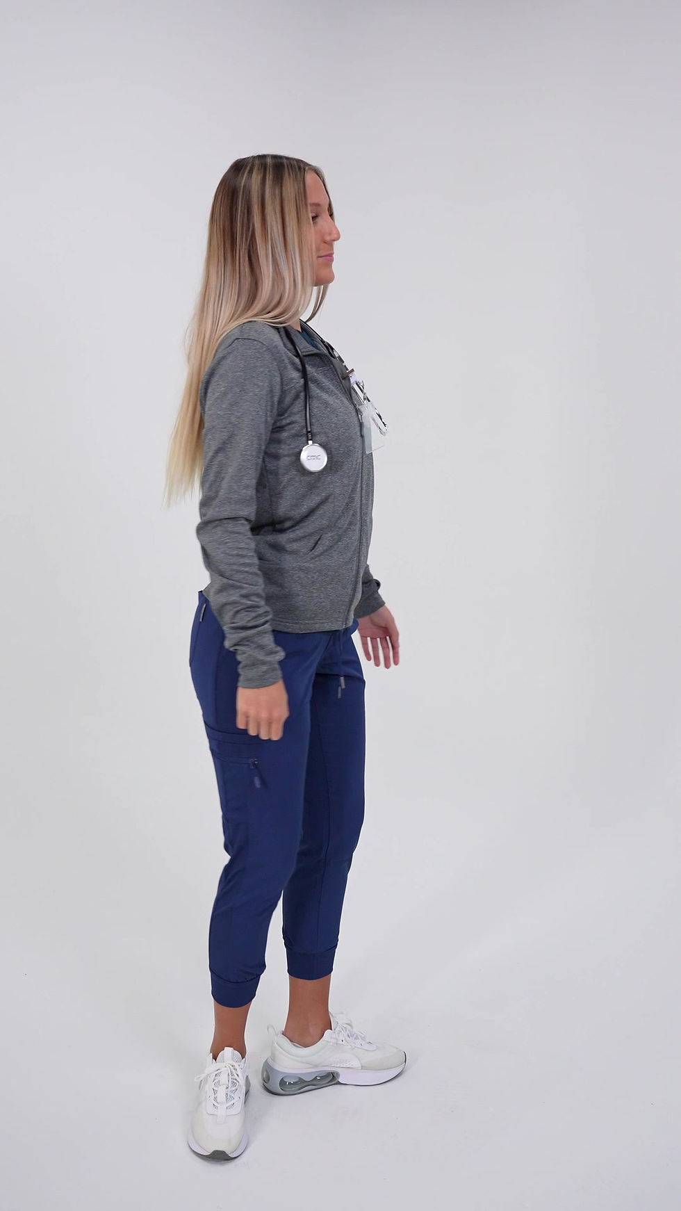 Thumbnail: embroidered scrub jacket for nurses