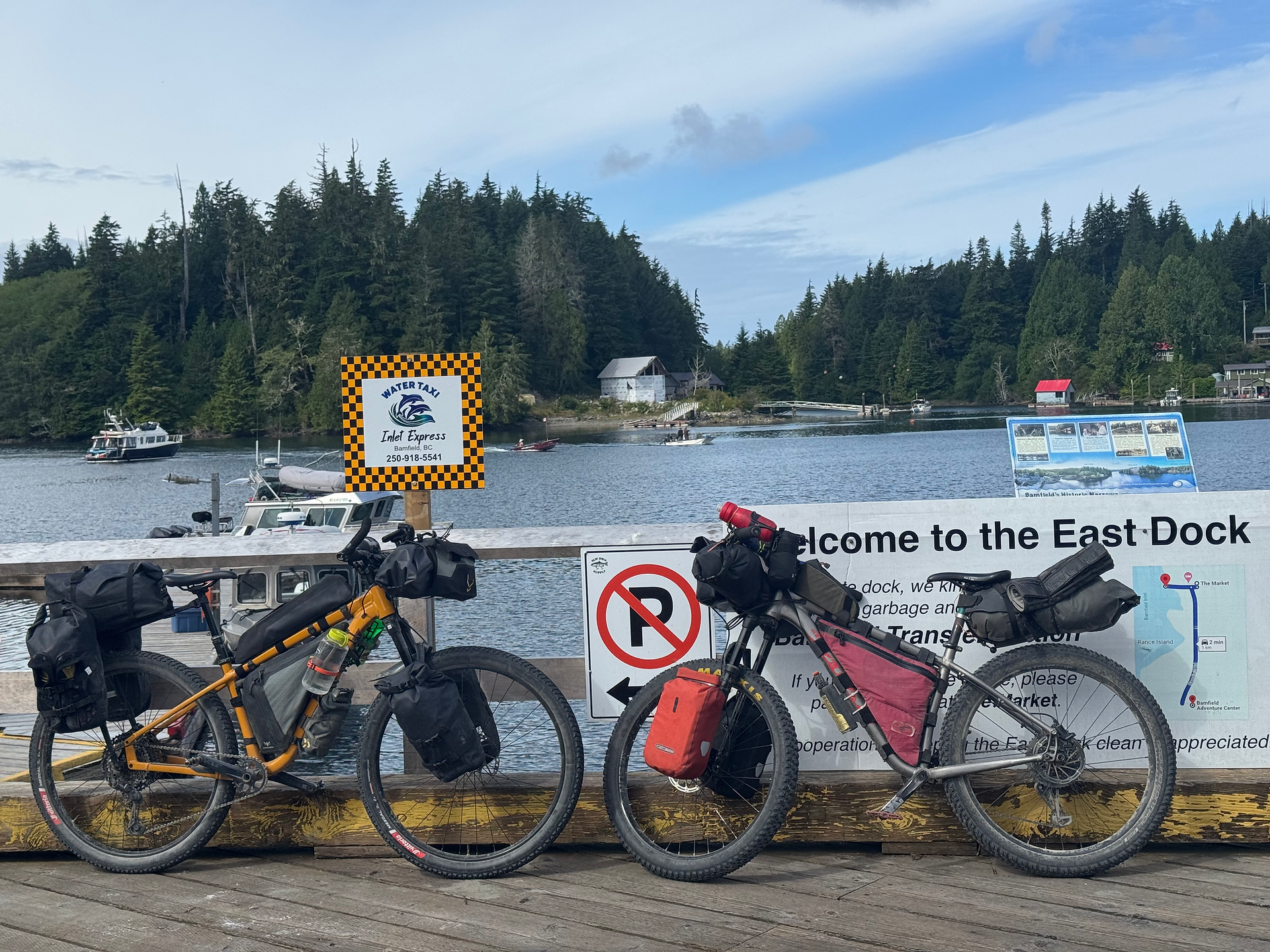 Waiting for water taxi at East Dock