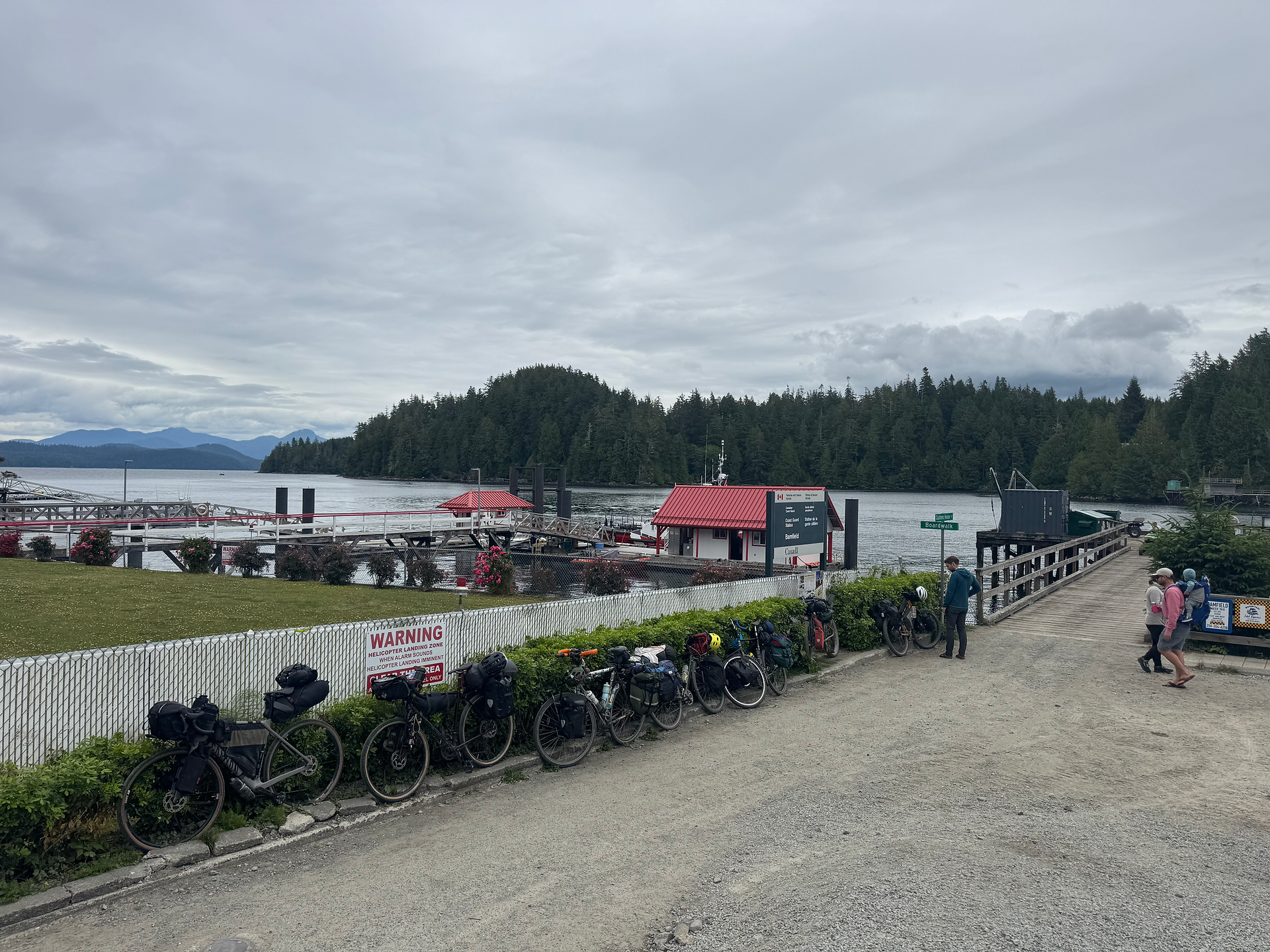 Bikes waiting for Lady Rose