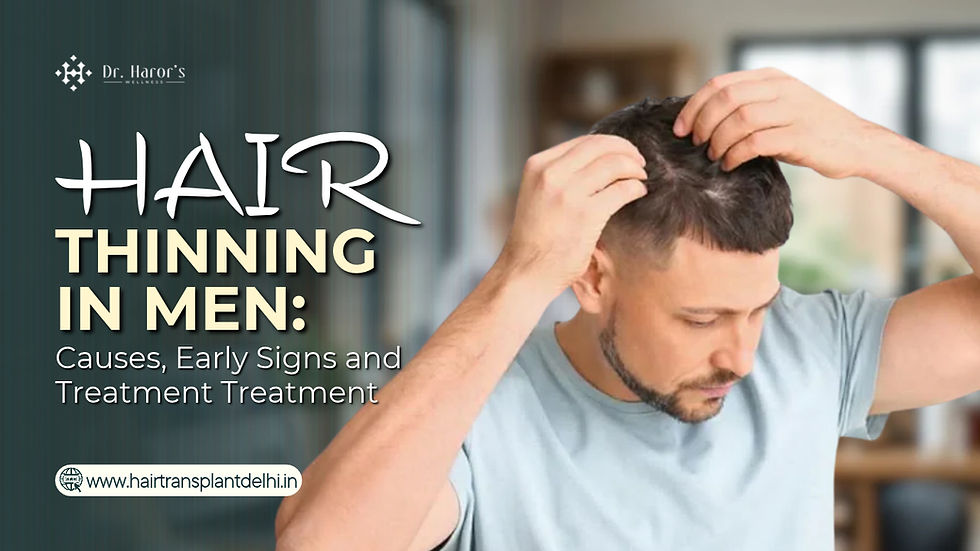 Hair Thinning in Men: Causes, Early Signs and Treatment Options