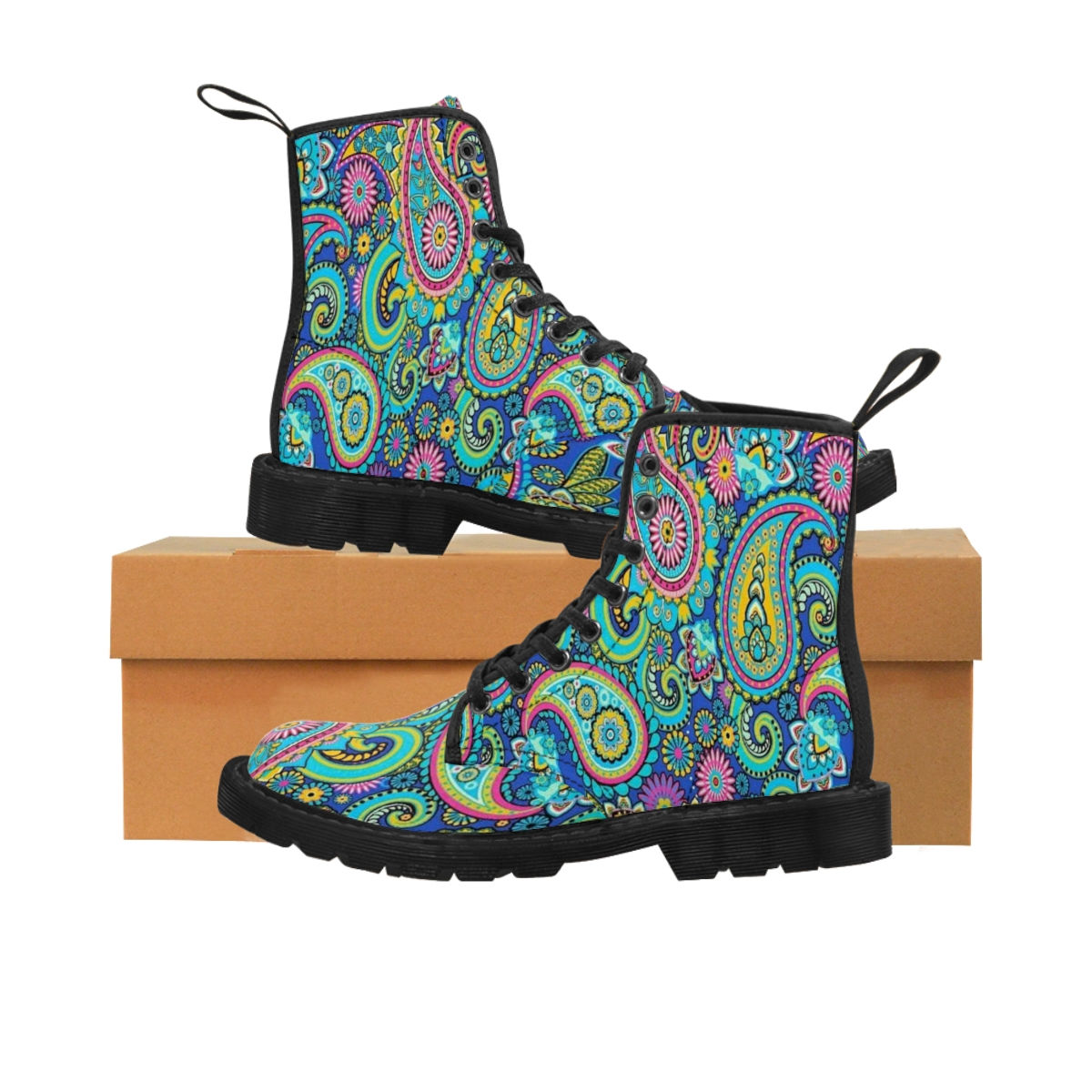 Colorful Paisley Boots