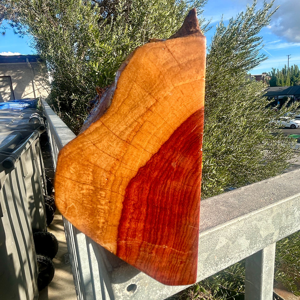 Thumbnail: Amboyna Burl Wood Pen Blanks Knife Scales Turning Blank 6 1/4" x 5 1/4" x 3"