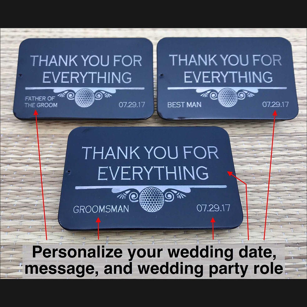 Thumbnail: personalized golf ball marker gift set for groomsman best man