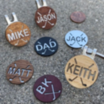 Personalized Golf Ball Marker Magnetic Hat Clip Custom Engraved Markers