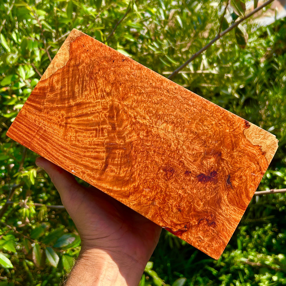 Thumbnail: Amboyna Burl Wood Pen Blanks Knife Scales Turning Blank 9" x 4 7/8" x 2 7/8"