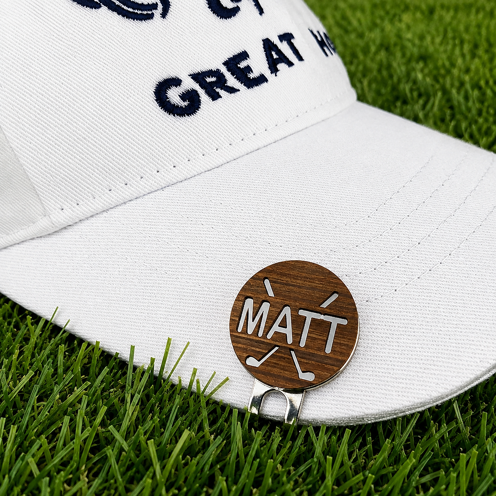Thumbnail: Personalized Wood Golf Ball Marker – Hat Clip