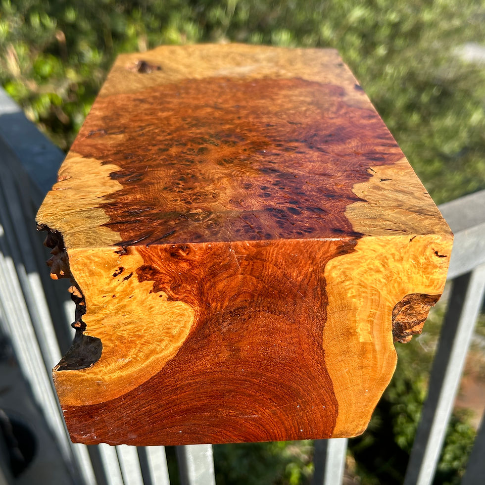 Thumbnail: Amboyna Burl Wood Pen Blanks Knife Scales Turning Blank 11 1/2" x 6" x 4"