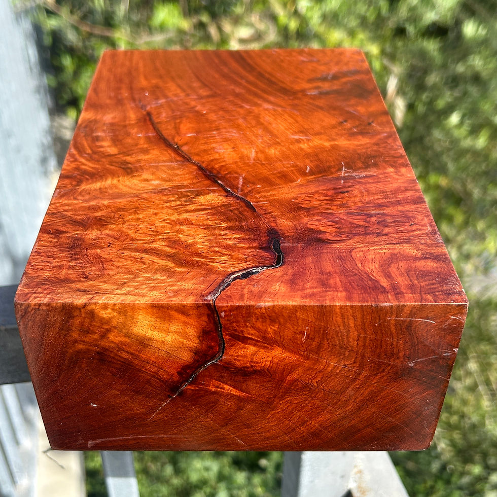 Thumbnail: Amboyna Burl Wood Pen Blanks Knife Scales Turning Blank 10" x 6" x 2 7/8"