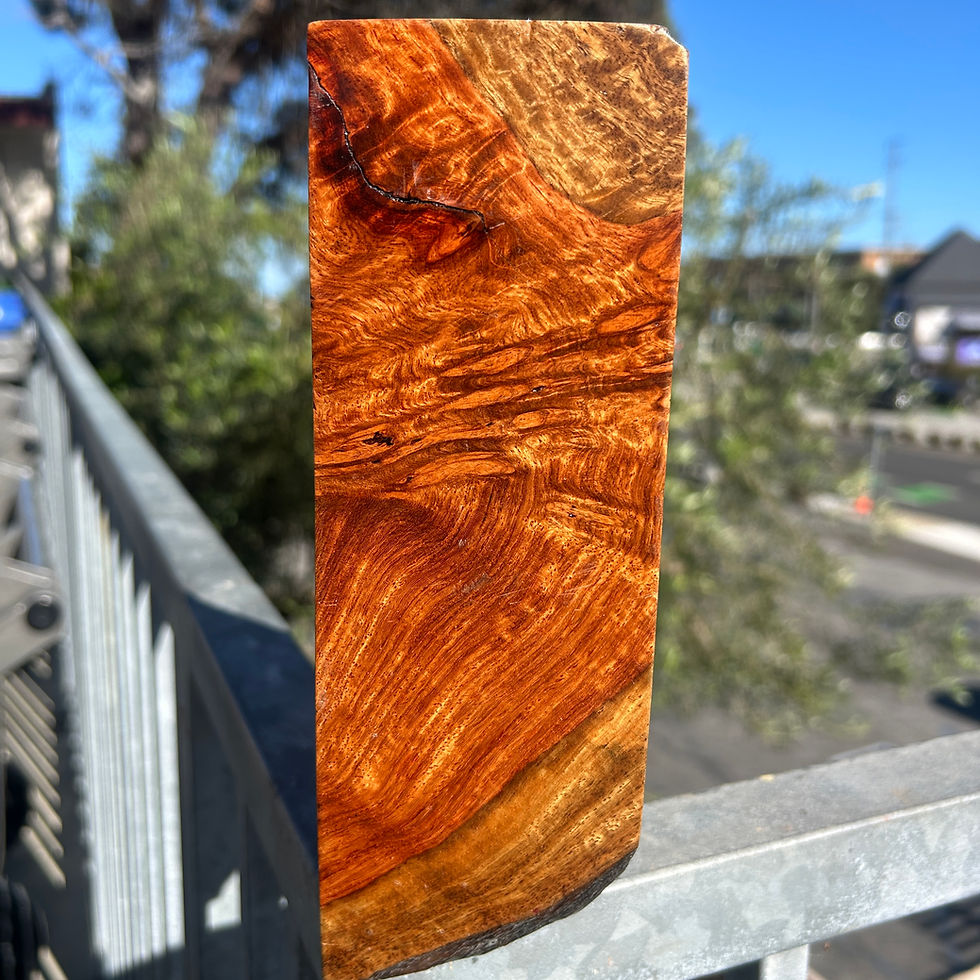 Thumbnail: Amboyna Burl Wood Pen Blanks Knife Scales Turning Block 8 1/2" x 4" x 3 3/4"