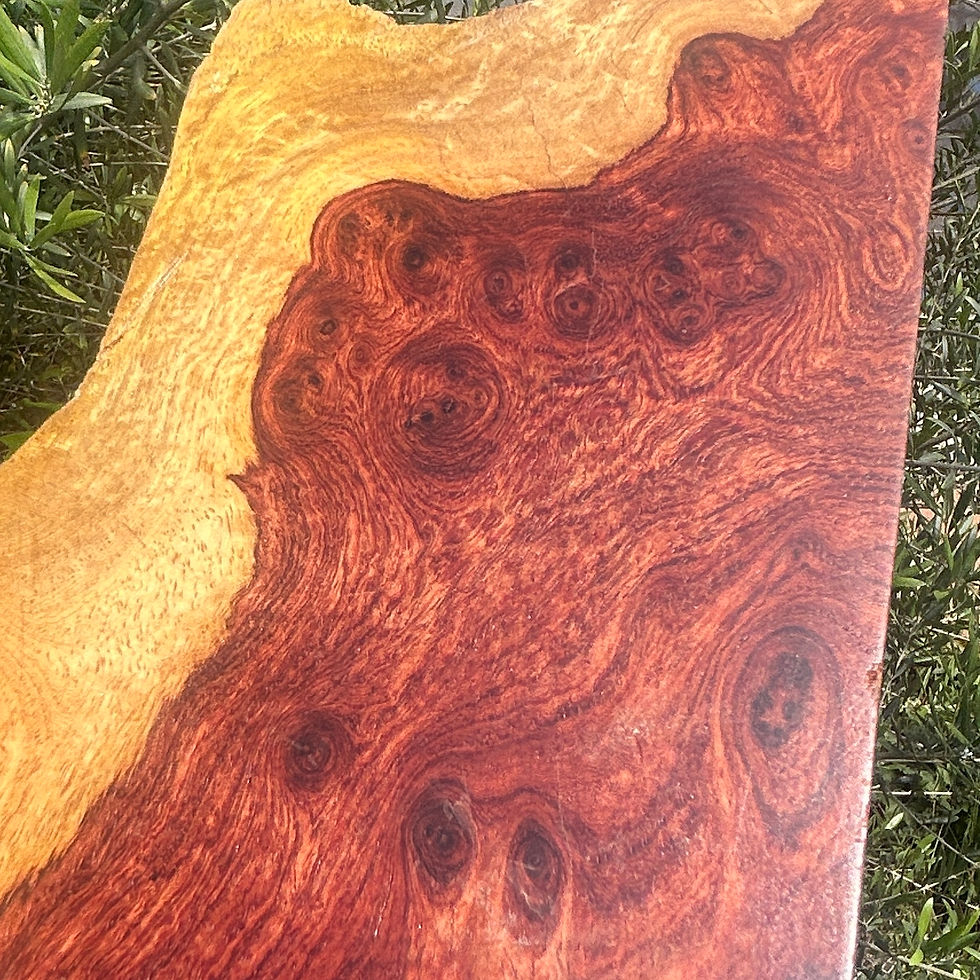 Thumbnail: Amboyna Burl Wood Pen Blanks Knife Scales Turning Blank 13 1/2” x 6 1/2” x 3"