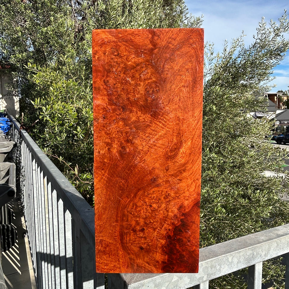 Thumbnail: Amboyna Burl Wood Pen Blanks Knife Scales Turning Blank 14 1/4" x 6 1/4" x 2 3/4