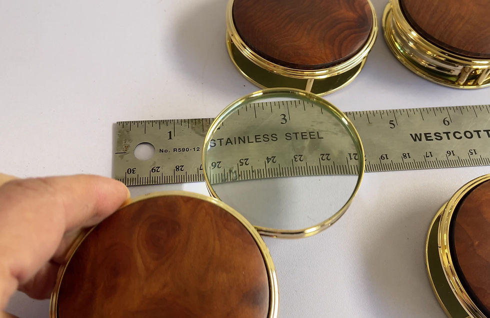 Thumbnail: califonia redwood burl wood magnifying paper weight reading glass portable magnifying glasses oak ebony narra cocobolo wenge
