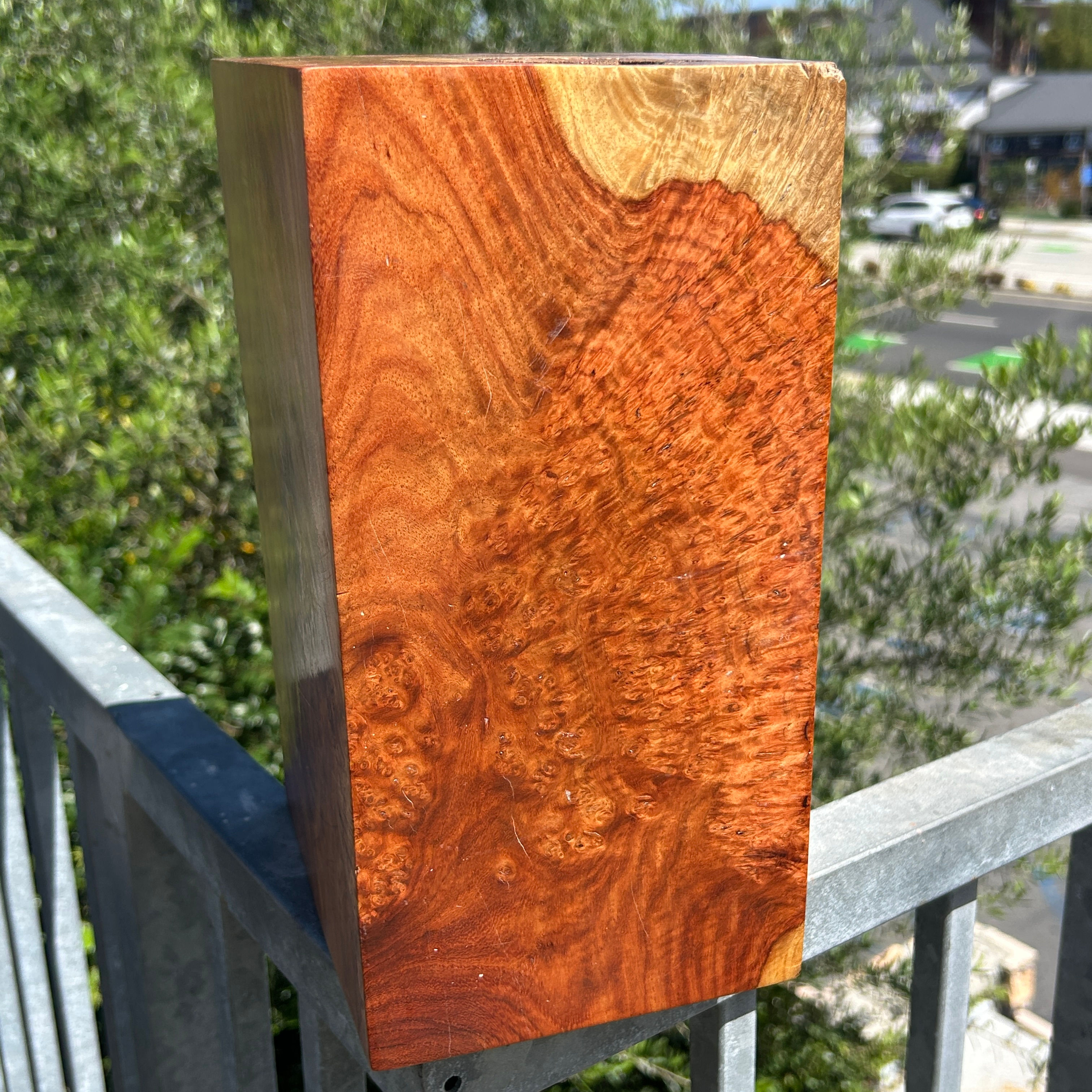 Amboyna Burl Wood Pen Blanks Knife Scales Turning Blank 11 3/4" x 7 3/8" x 5 3/4