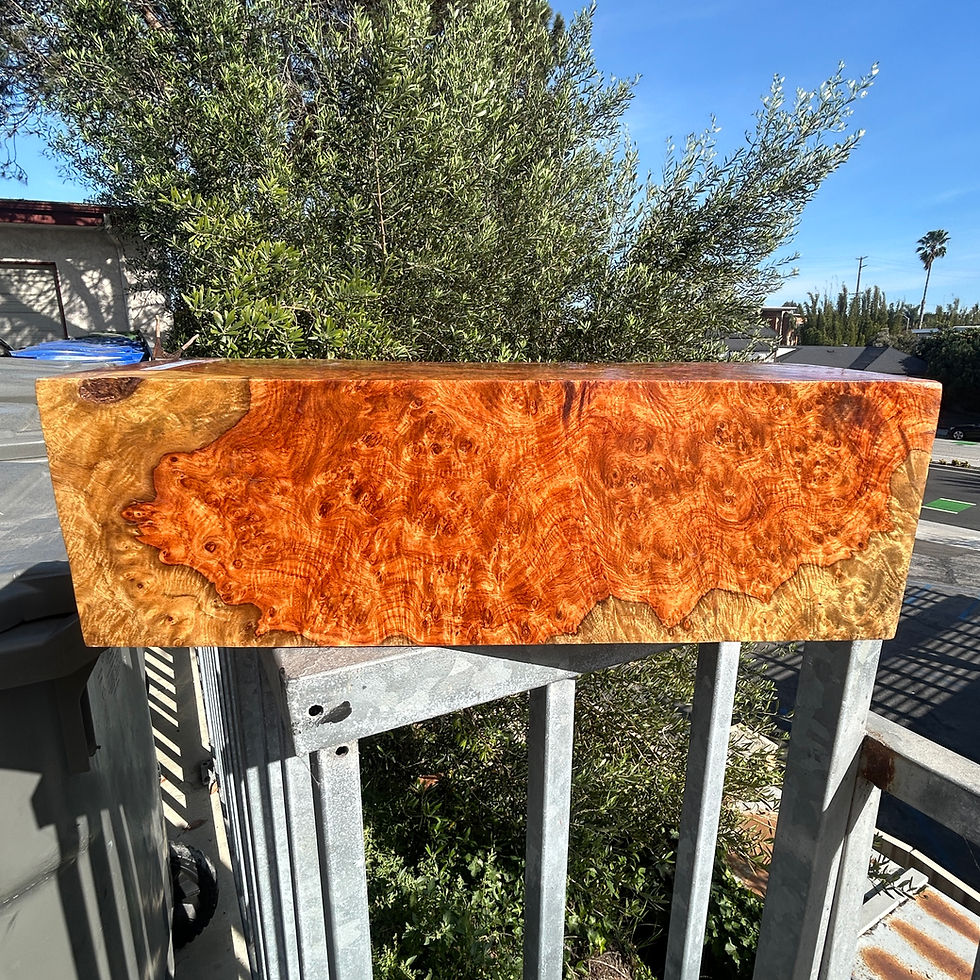 Thumbnail: Amboyna Burl Wood Pen Blanks Knife Scales Turning Blank 14 7/8" x 6" x 4 7/8"